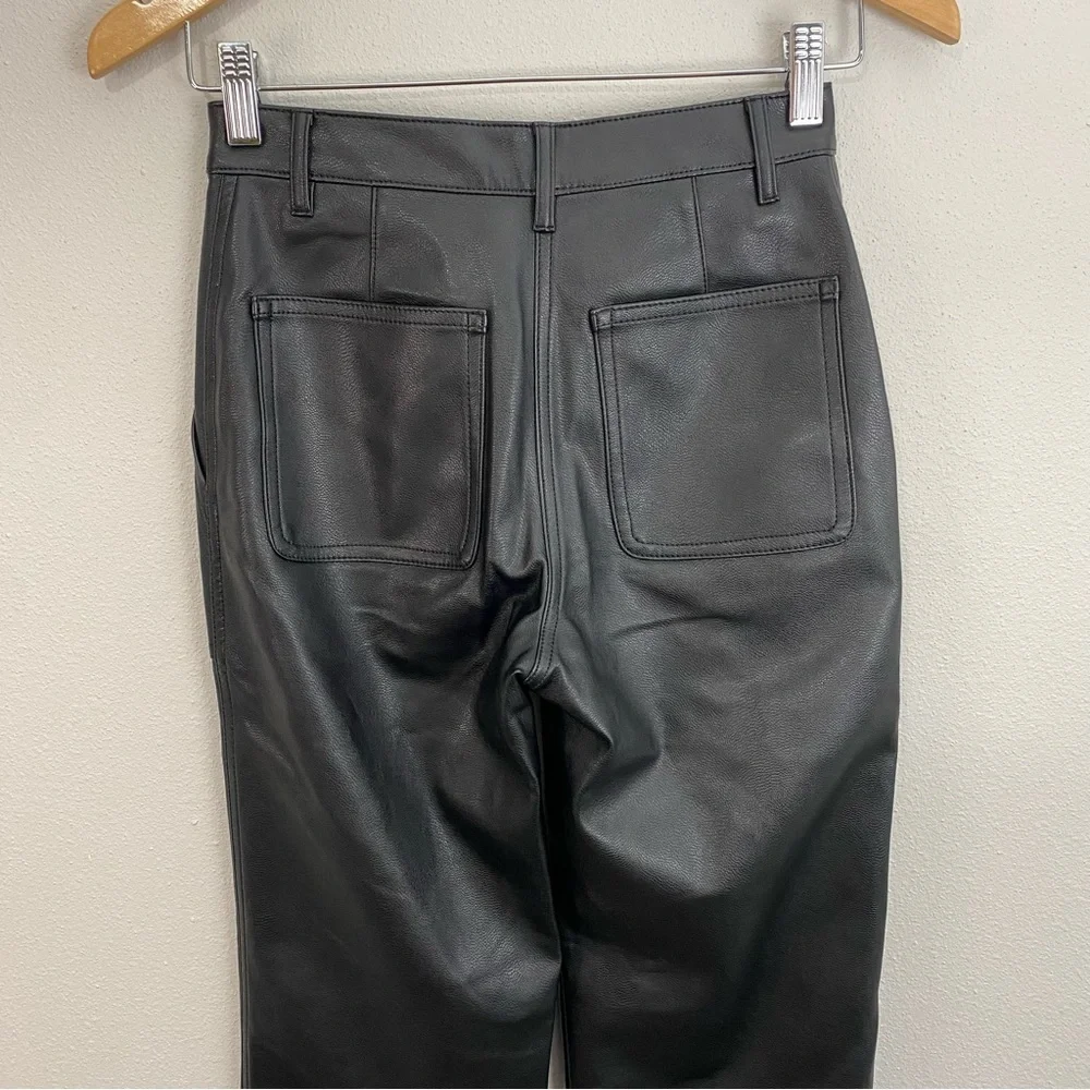 Aritzia Wilfred Free Lucy Black Vegan Leather Utility‎ Pant Size 00